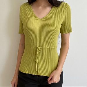 Cute Short Sleeve Lime Green
Knit Top